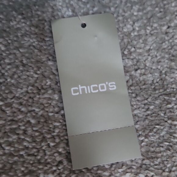 Chico's The Platinum Crop Mykonos Scarf Crop Pants Size 1 US 8 NWT - Picture 7 of 9